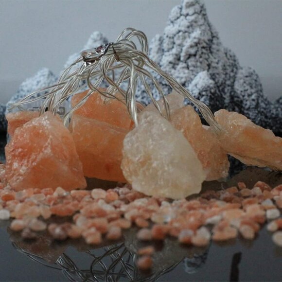 Himalayan Salt Rock String Lights Natural Hand Carved Salt Crystal LED Fairy NEW - Picture 8 of 12